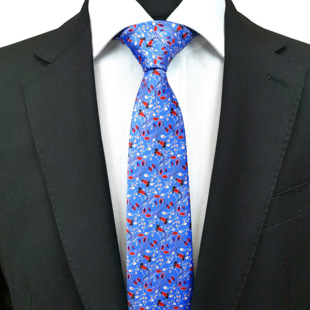 Blue Floral Tie-1