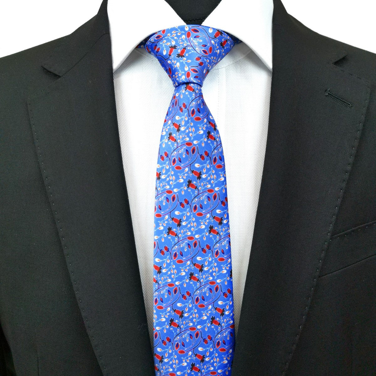 Blue Floral Tie-1