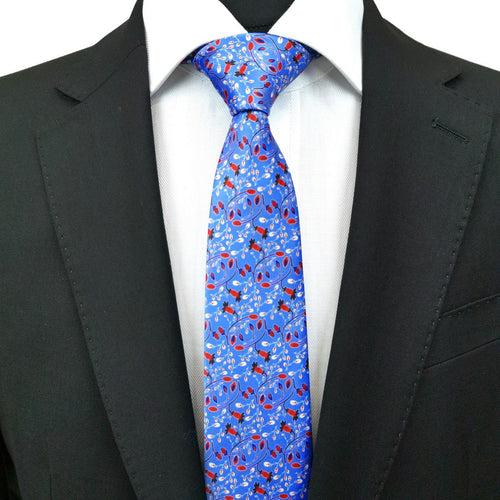 Blue Floral Tie-1