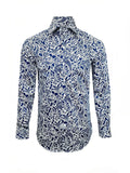 Navy Floral Paisley Shirt-0