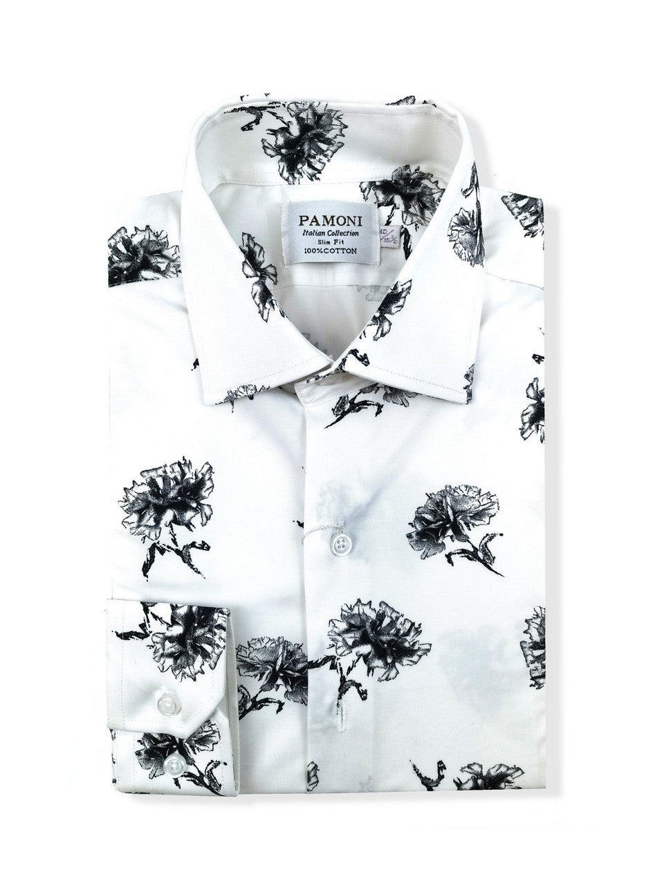 White & Black Floral Shirt-1