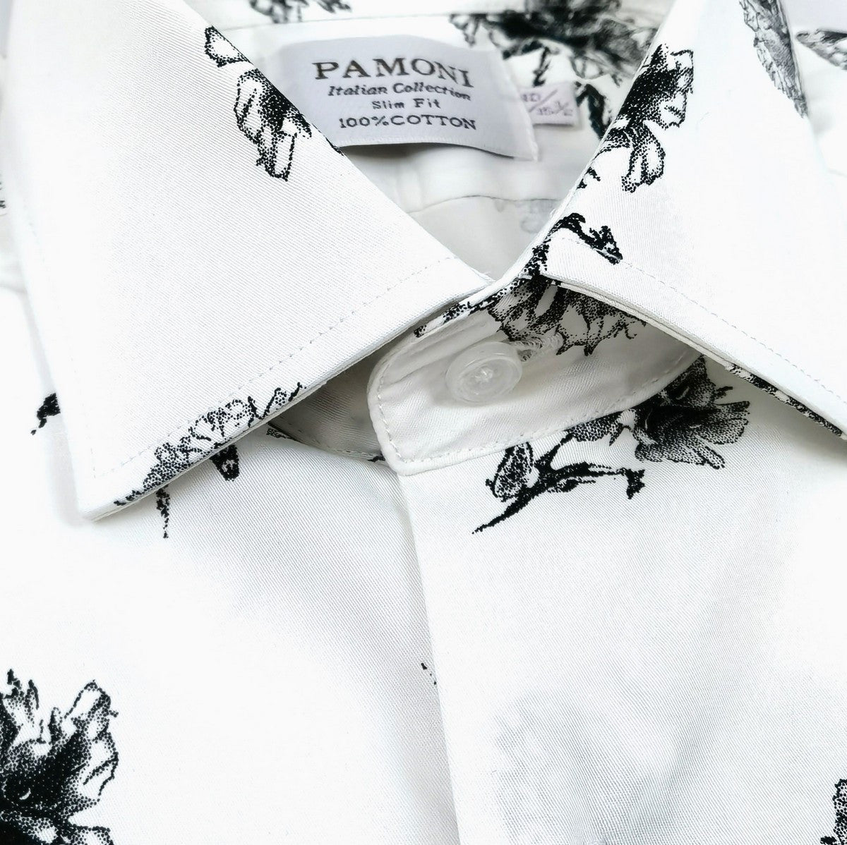 White & Black Floral Shirt-2