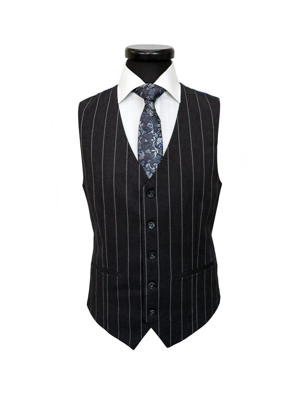Charcoal Stripe 3-Piece Suit-3