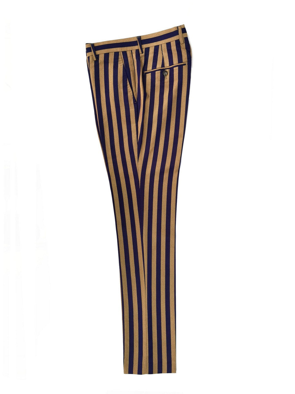 Navy Gold Bold Stripe Double Breasted Suit-2