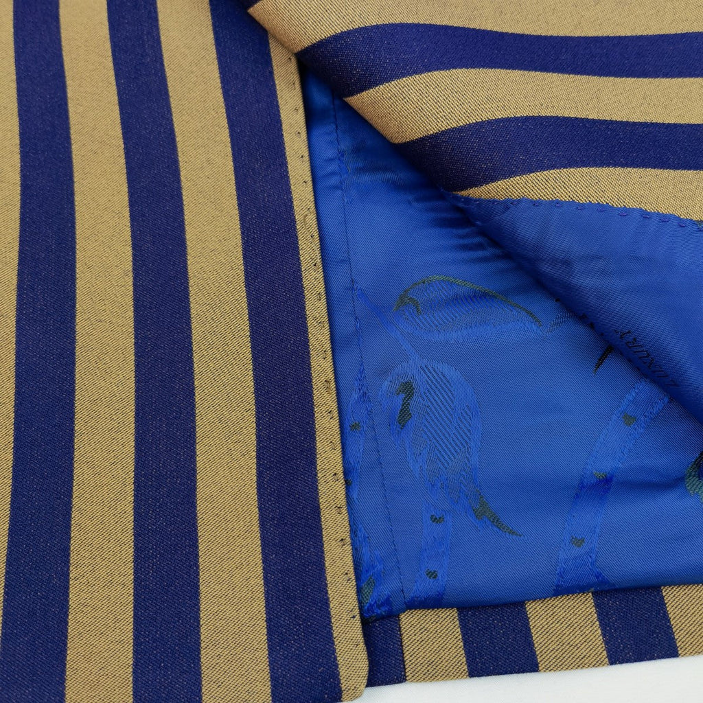 Navy Gold Bold Stripe Double Breasted Suit-1
