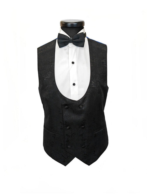 Black Floral Style 3-Piece Tuxedo-1