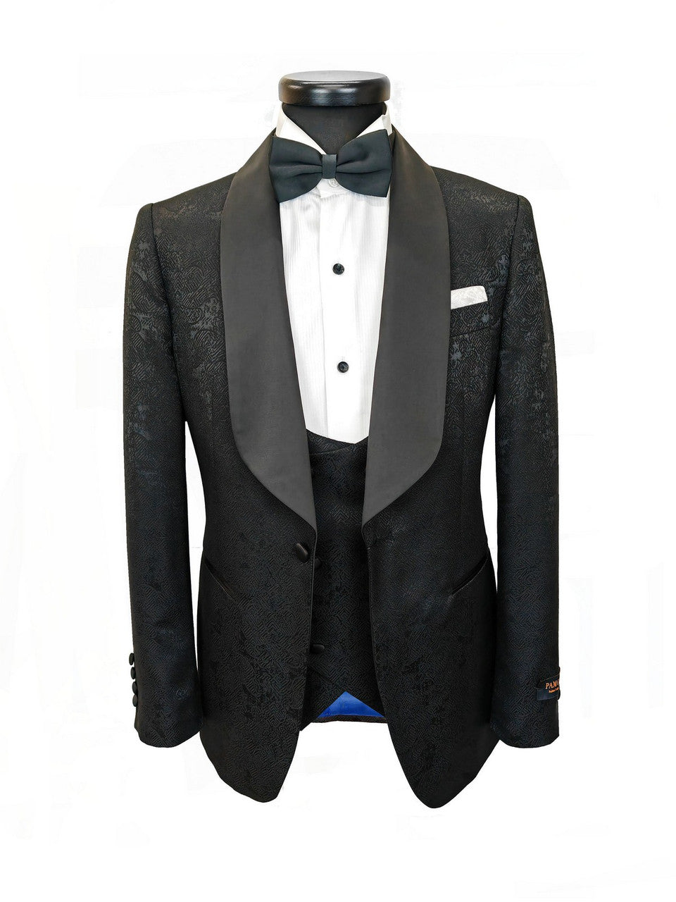 Black Floral Style 3-Piece Tuxedo-3