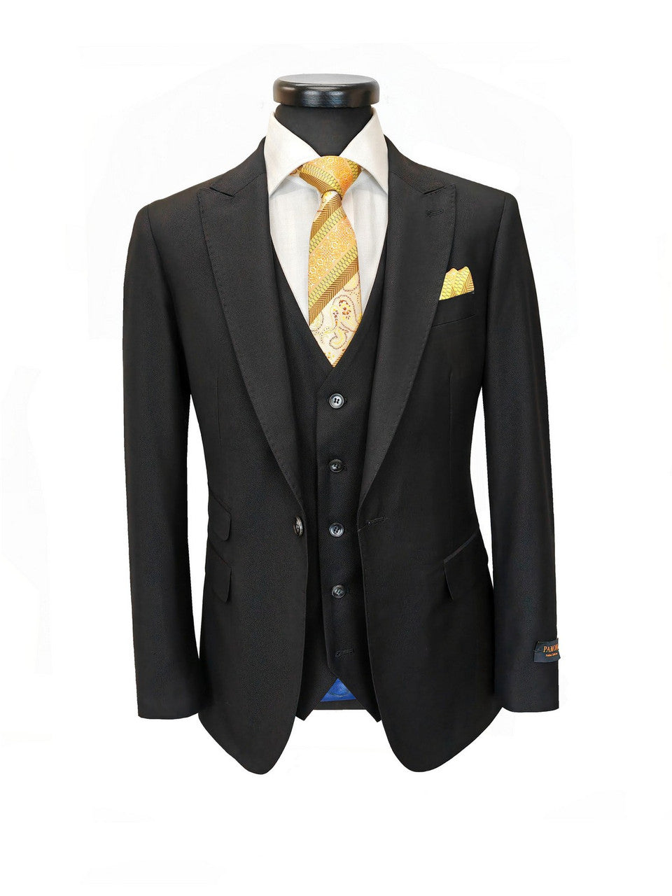 Black 3-Piece Slim Fit Suit-4