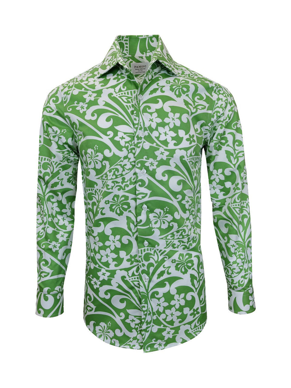 Lime Green Floral Shirt-0