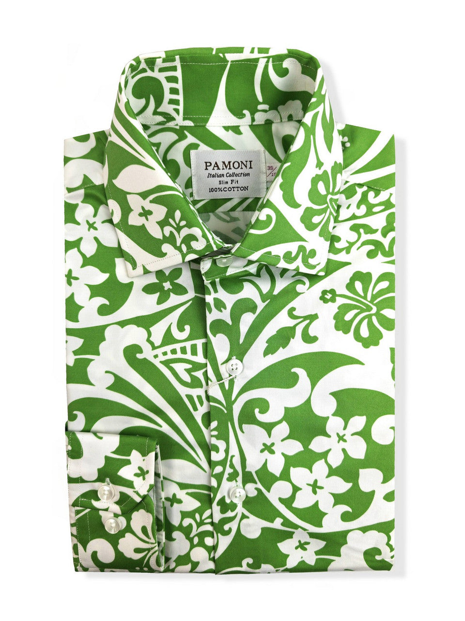 Lime Green Floral Shirt-1