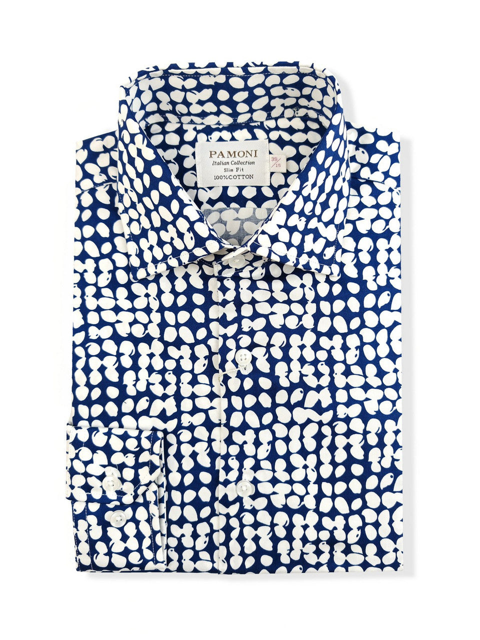 Blue and White Checkered Print Shirt-1