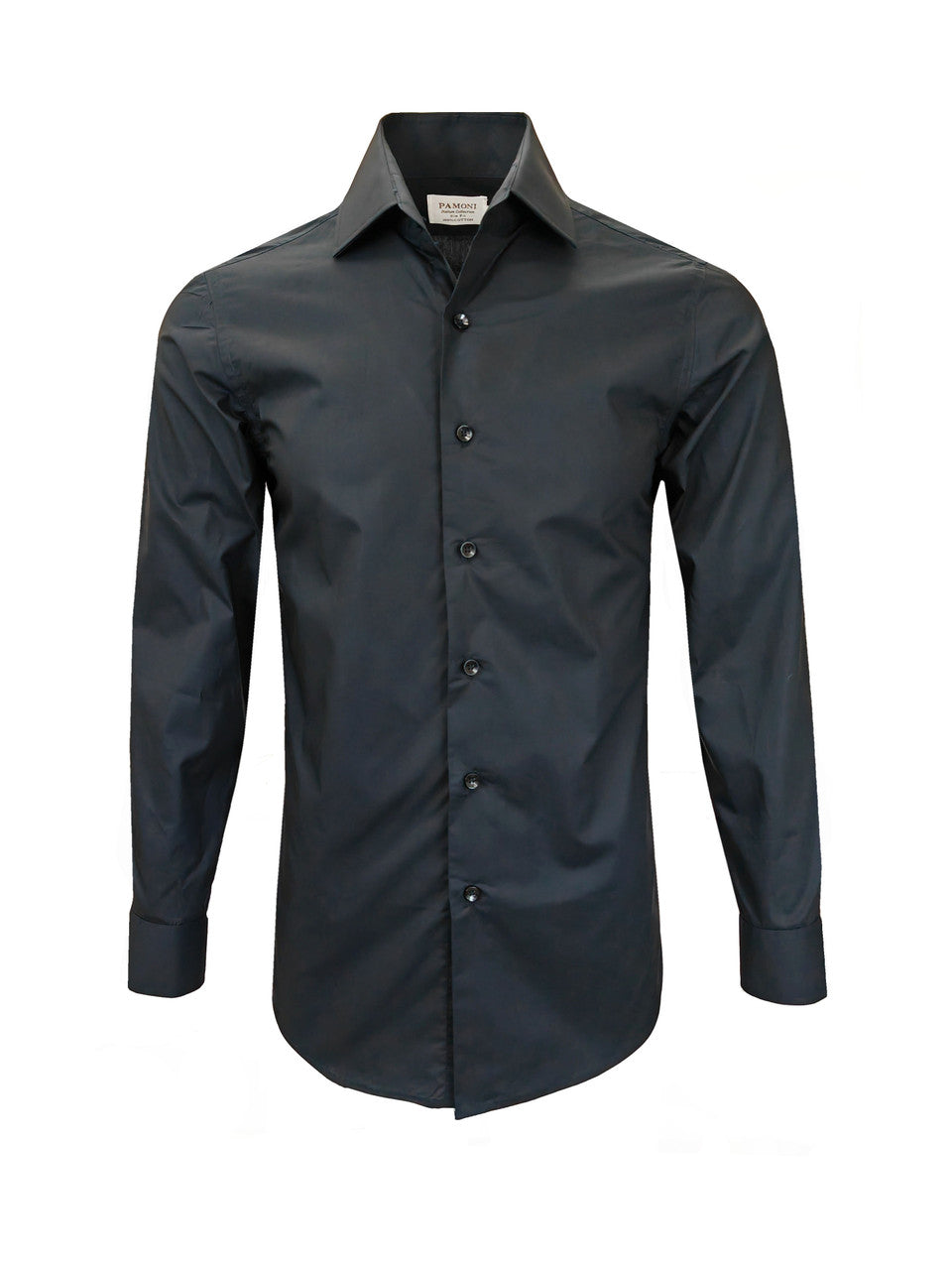 Plain Black Slim Fit Shirt-0