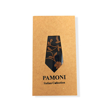 Navy Gold Floral Tie & Pocket Square Set-3