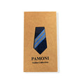 Blue Silver Bold Stripe Tie & Pocket Square Set-3