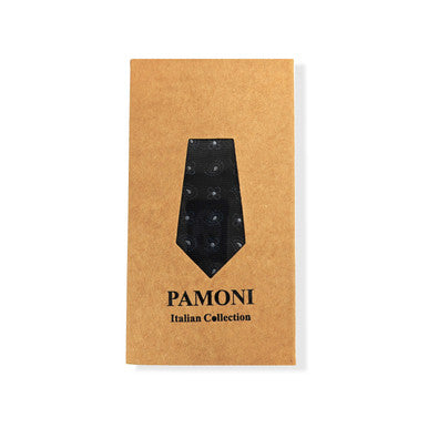 Black Geometric Tie & Pocket Square Set-3