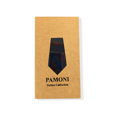 Blue Burgundy Paisley Tie & Pocket Square Set-3