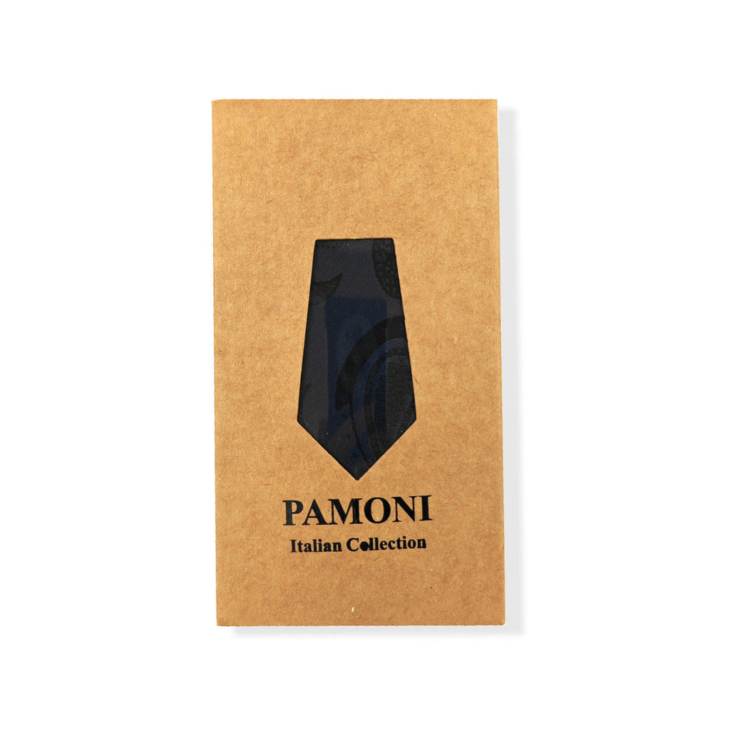 Steel Grey Paisley Tie & Pocket Square Set-0