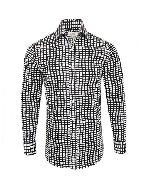 Black and White Checkered Shirt-0