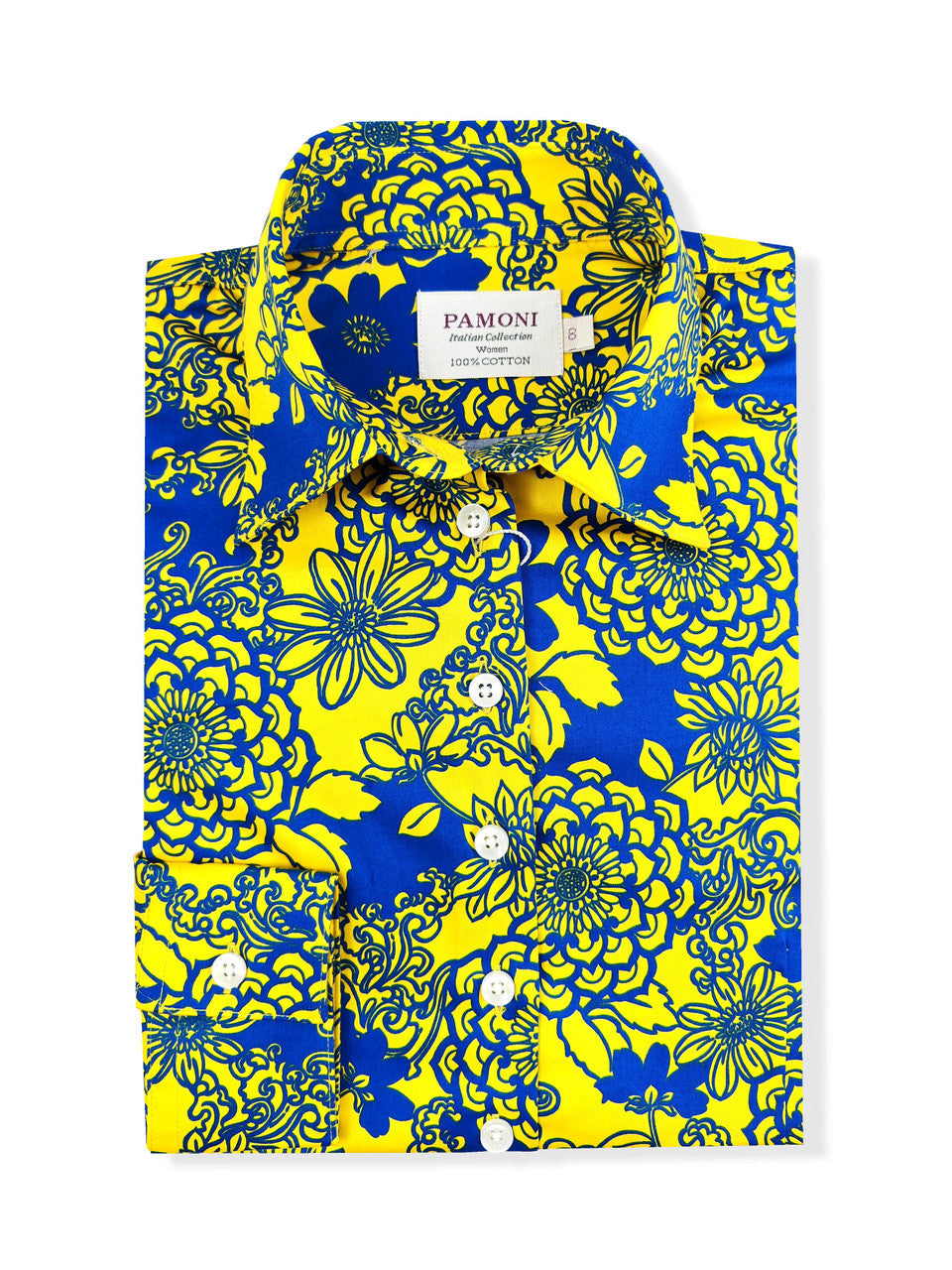 Lemon Blue Floral Print Shirt-1