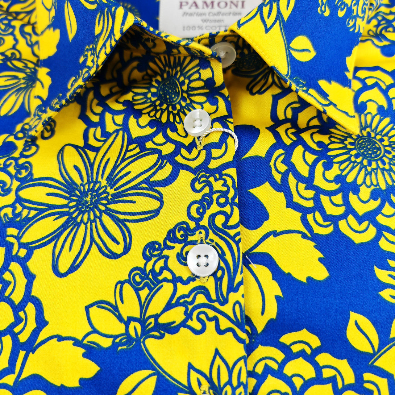 Lemon Blue Floral Print Shirt-2