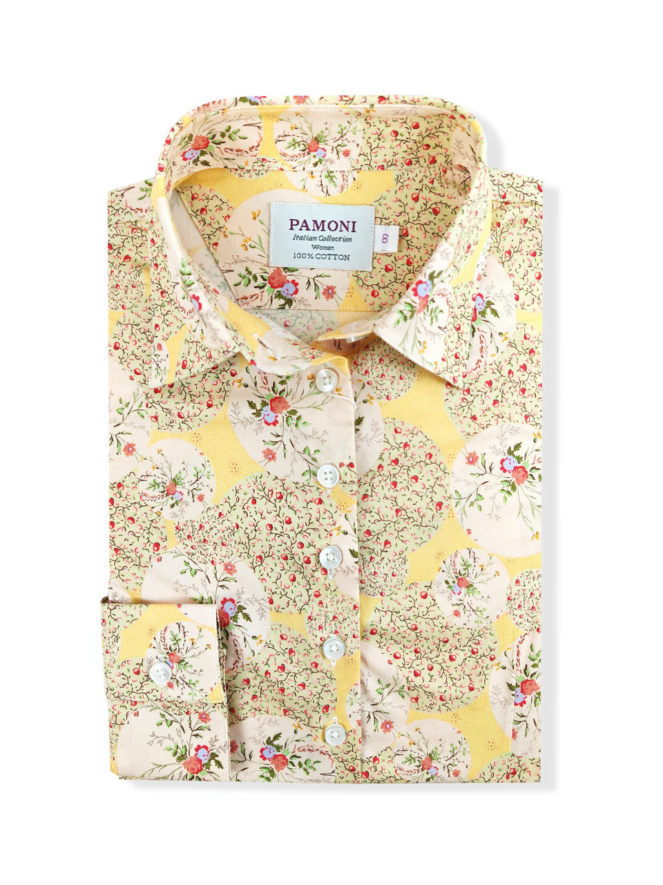 Yellow Red Floral Print Shirt-1