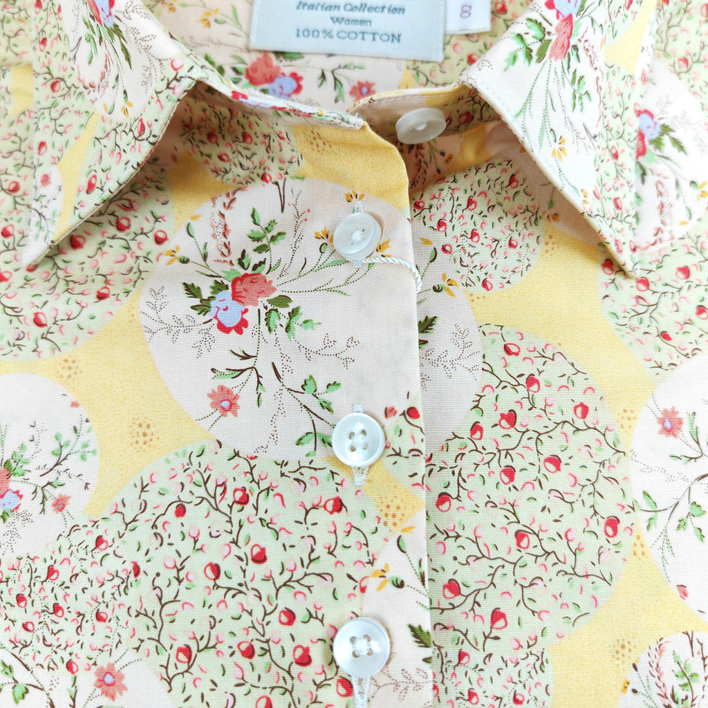 Yellow Red Floral Print Shirt-2