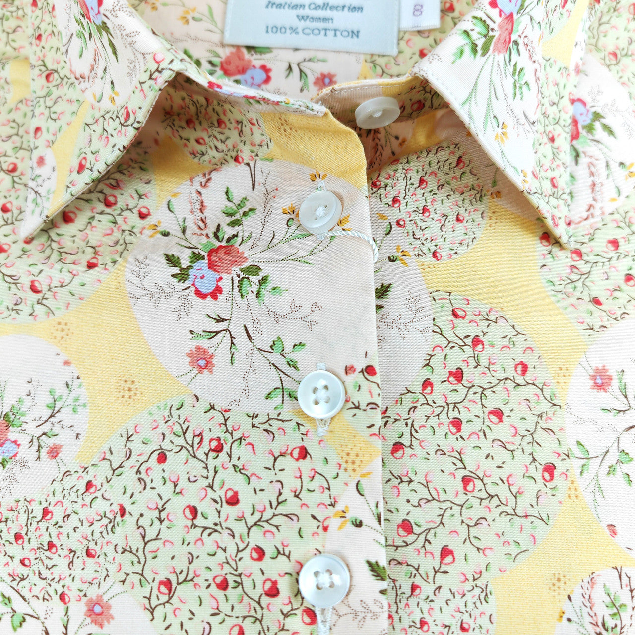 Yellow Red Floral Print Shirt-2