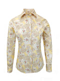 Yellow Red Floral Print Shirt-0