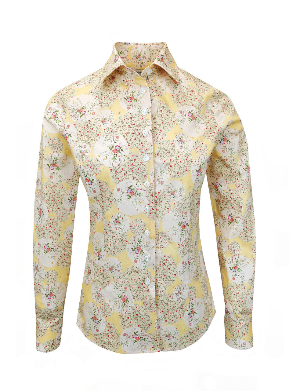 Yellow Red Floral Print Shirt-0