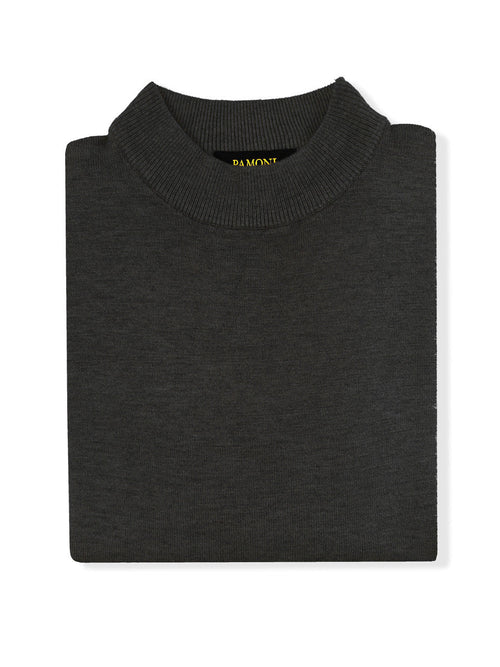Black High Neck Slim Fit Jumper-1