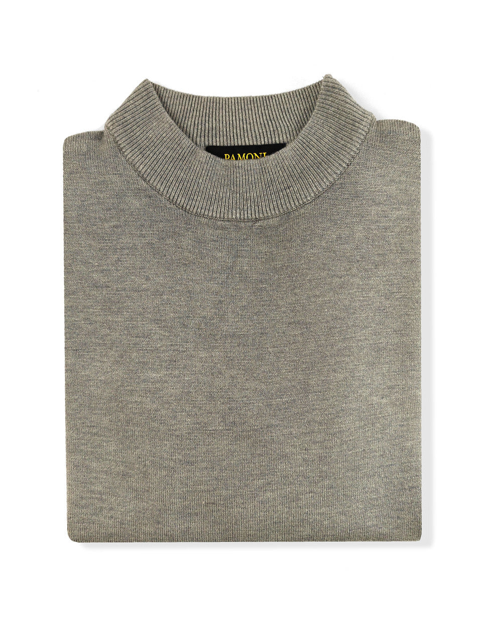 Grey High Neck Slim Fit Jumper-1