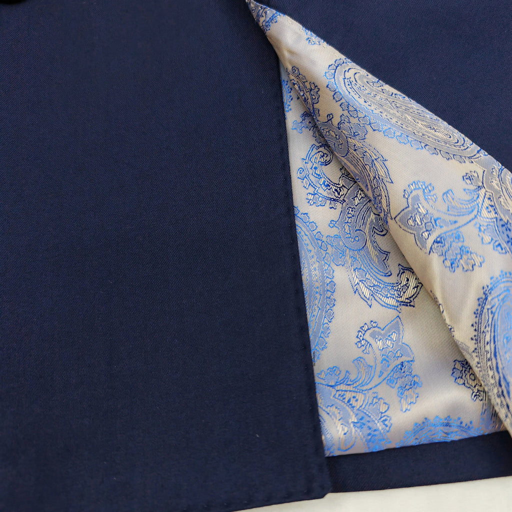 Navy Double Breasted Twill Suit-2