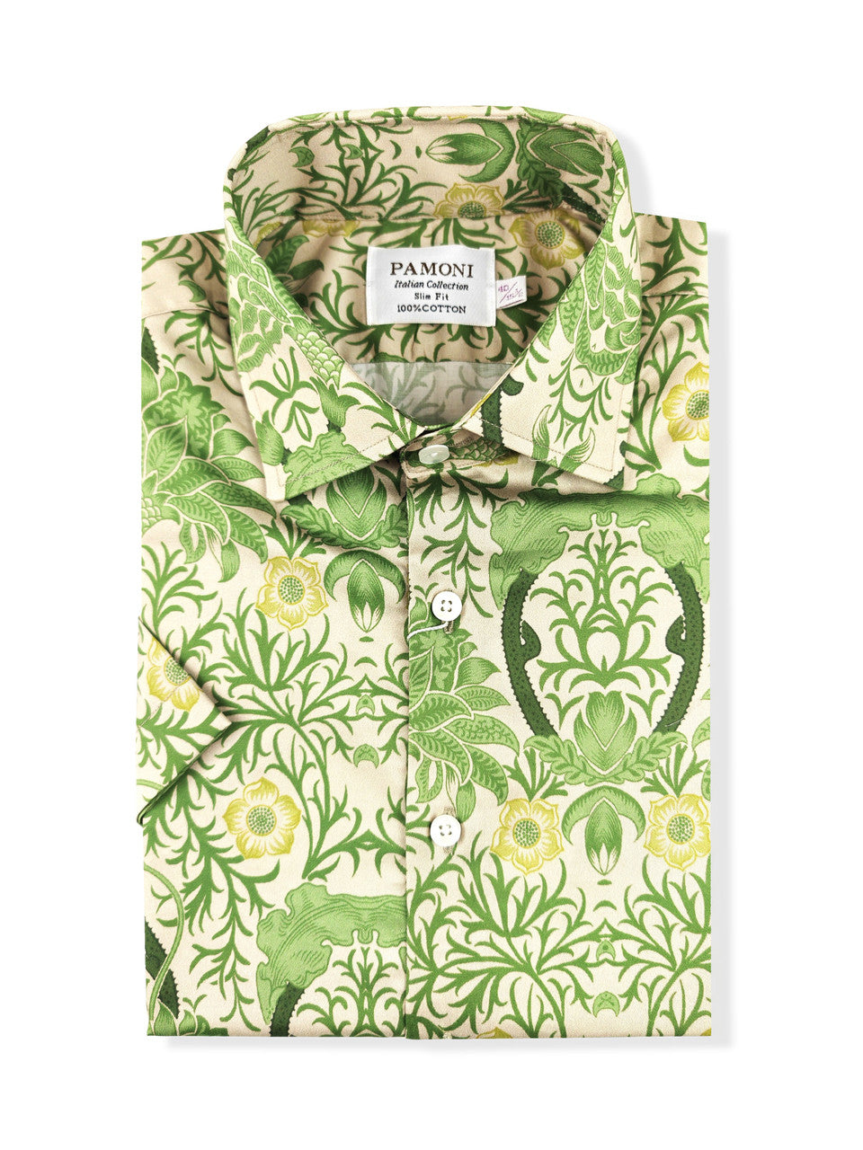 Green Nature-Inspired Design Short Sleeves Shirt-1