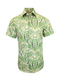 Green Nature-Inspired Design Short Sleeves Shirt-0