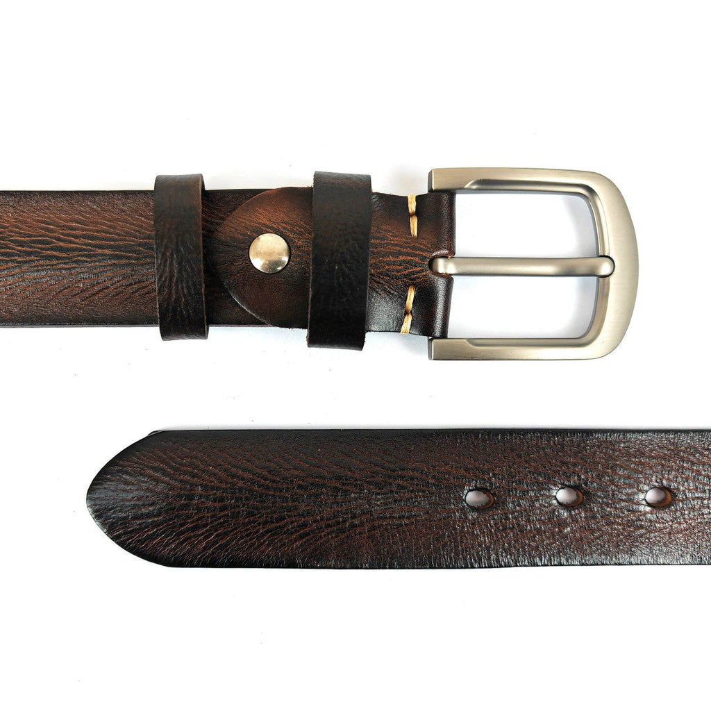 Classic Men's Dark Brown Genuine Leather Belt-1