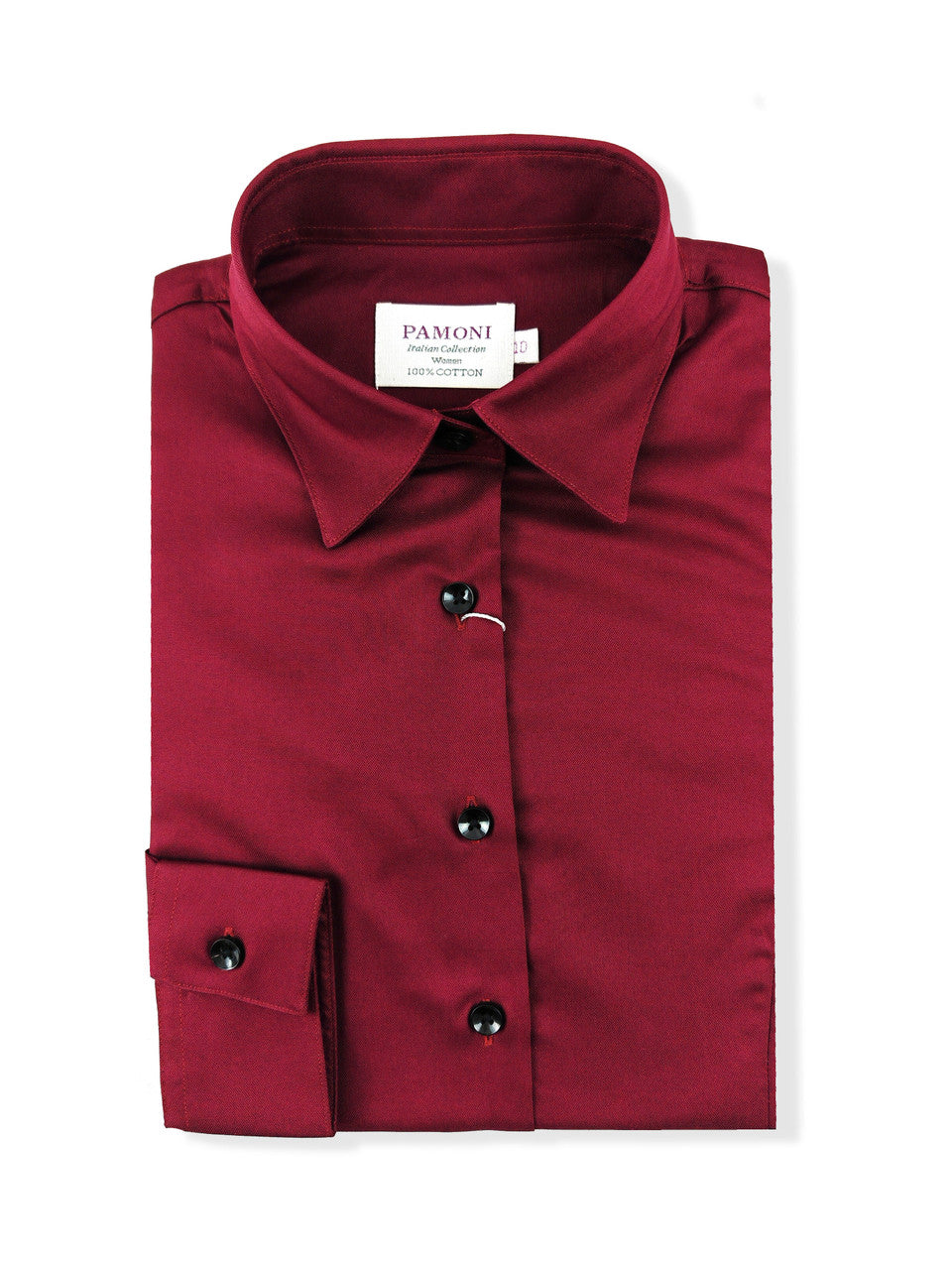 Burgundy Women's Fitted Shirt-2