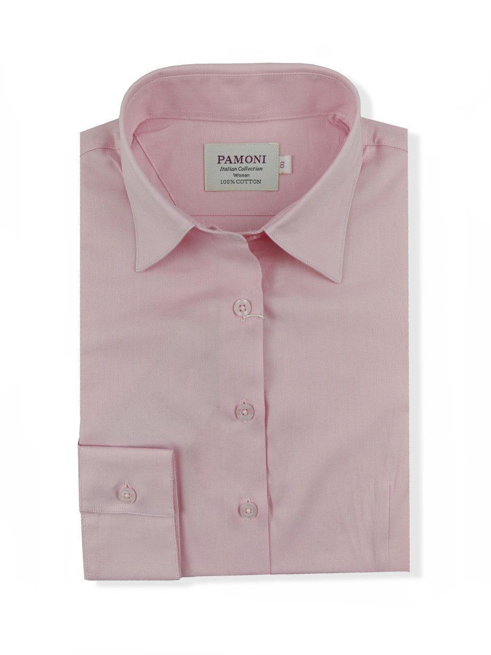 Women's Fitted Pink Oxford Shirt-2