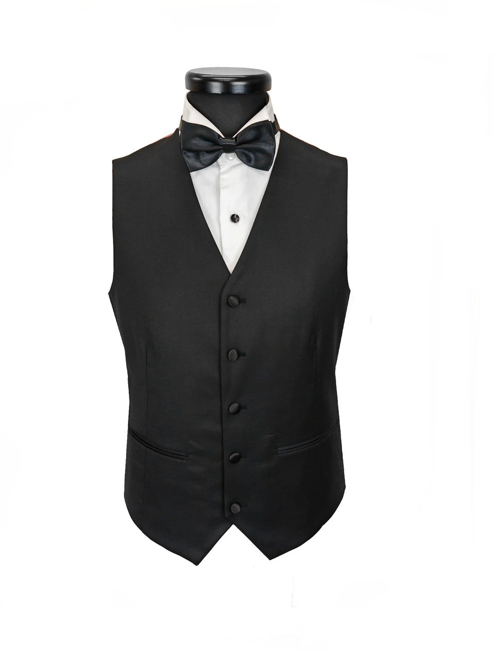 Classic Black 3-Piece Tuxedo – Satin Peak Lapel-2