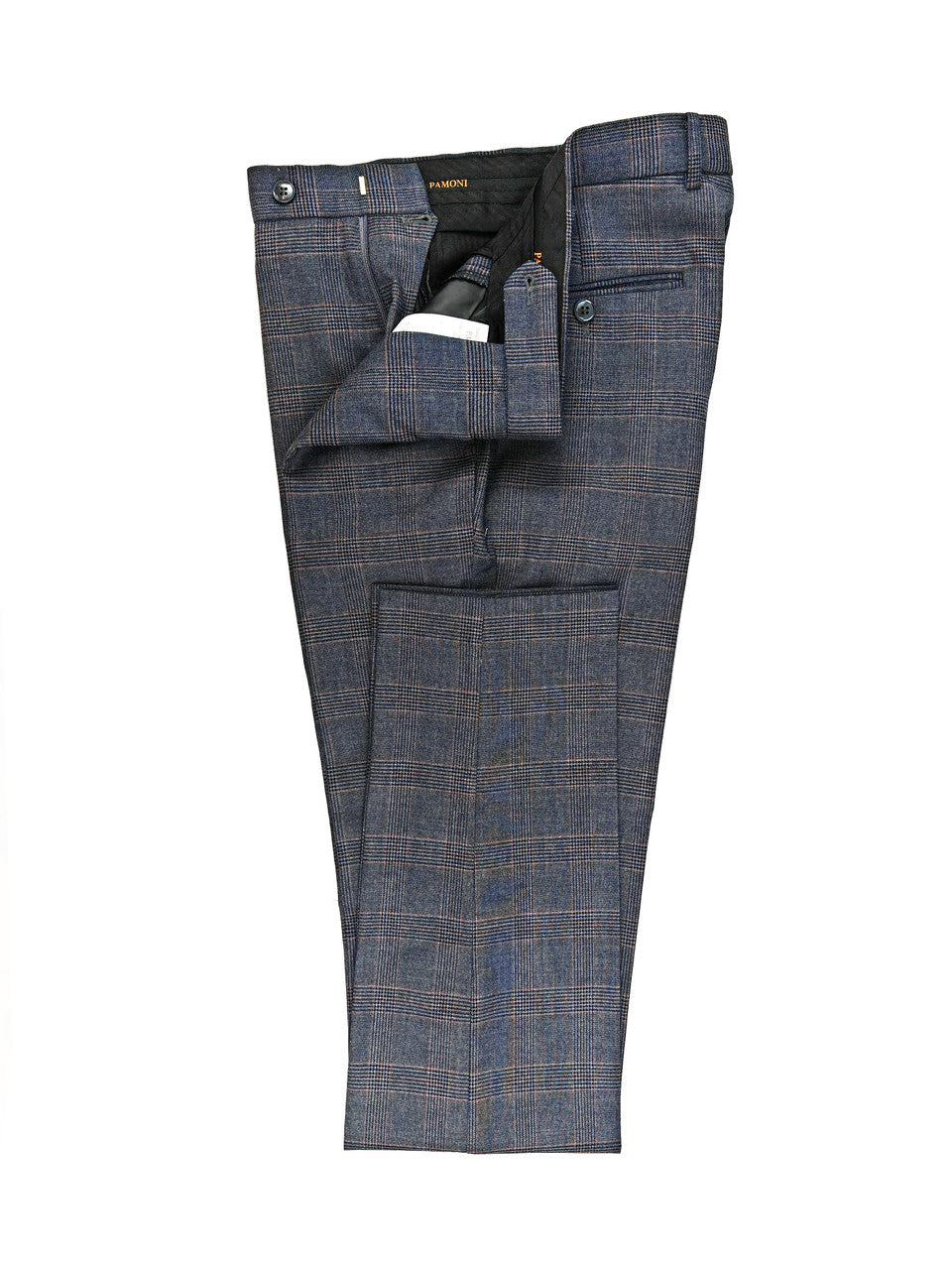 Charcoal Blue Glen Check Double-Breasted Suit-3