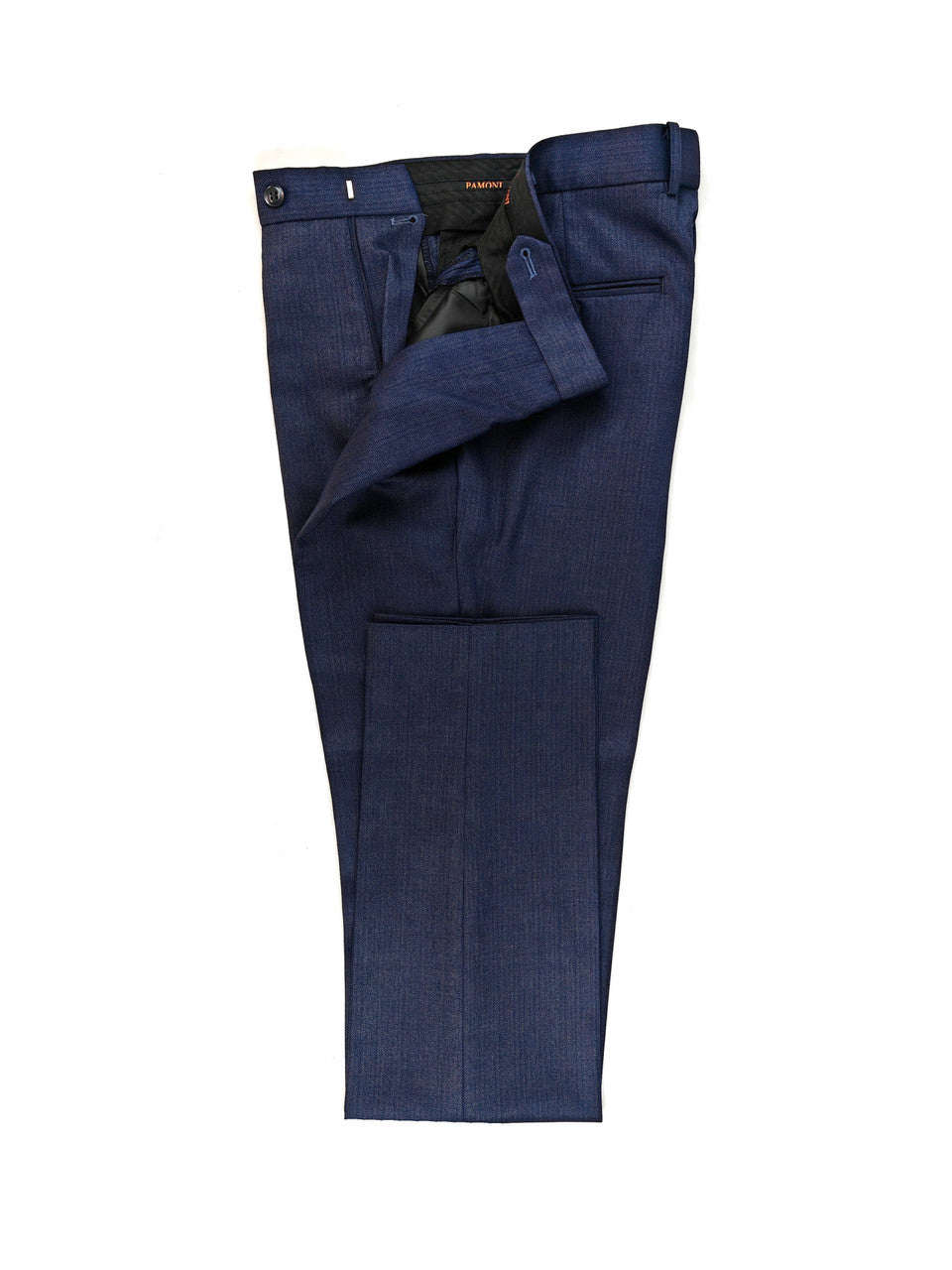 Men's Navy Birdseye Double-Breasted Suit With Gold-Tone Buttons-3