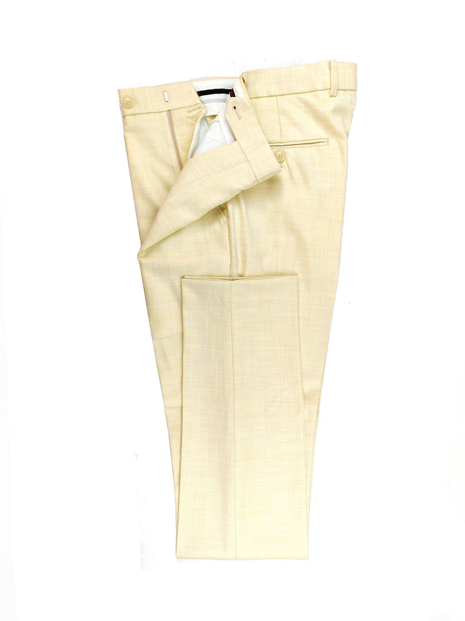 Elegant Cream Double-Breasted Slim Fit Suit-3
