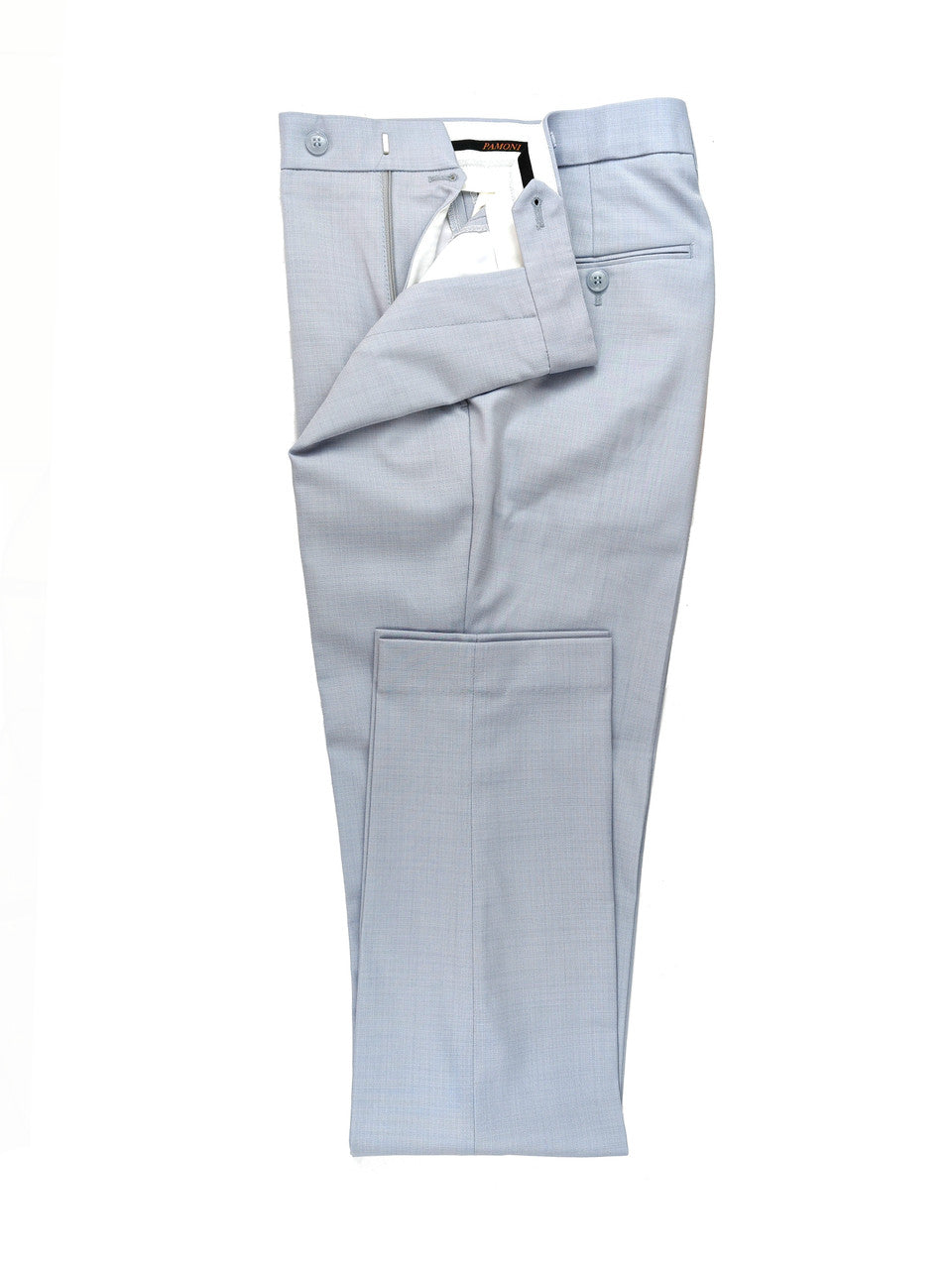 Light Blue Double-Breasted Slim Fit Suit-2