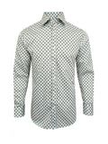 Green Palm Print Slim Fit Shirt-0