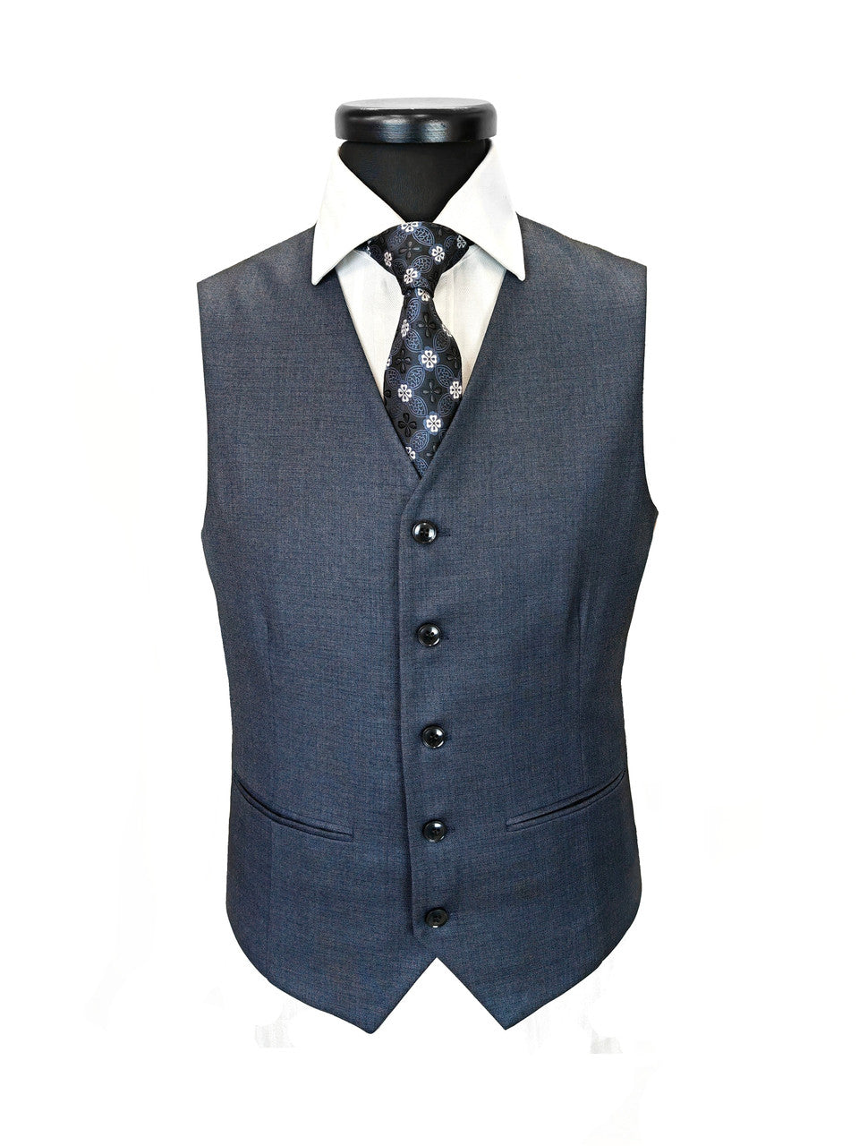 Men’s Slim Fit 3-Piece Wool-Blend Suit – Charcoal Grey-1