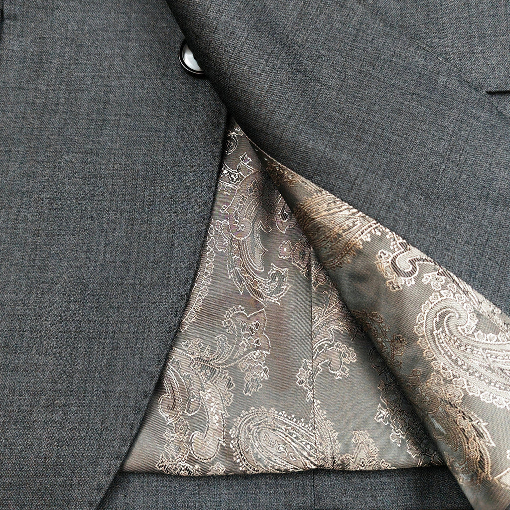 Men’s Slim Fit 3-Piece Wool-Blend Suit – Charcoal Grey-2