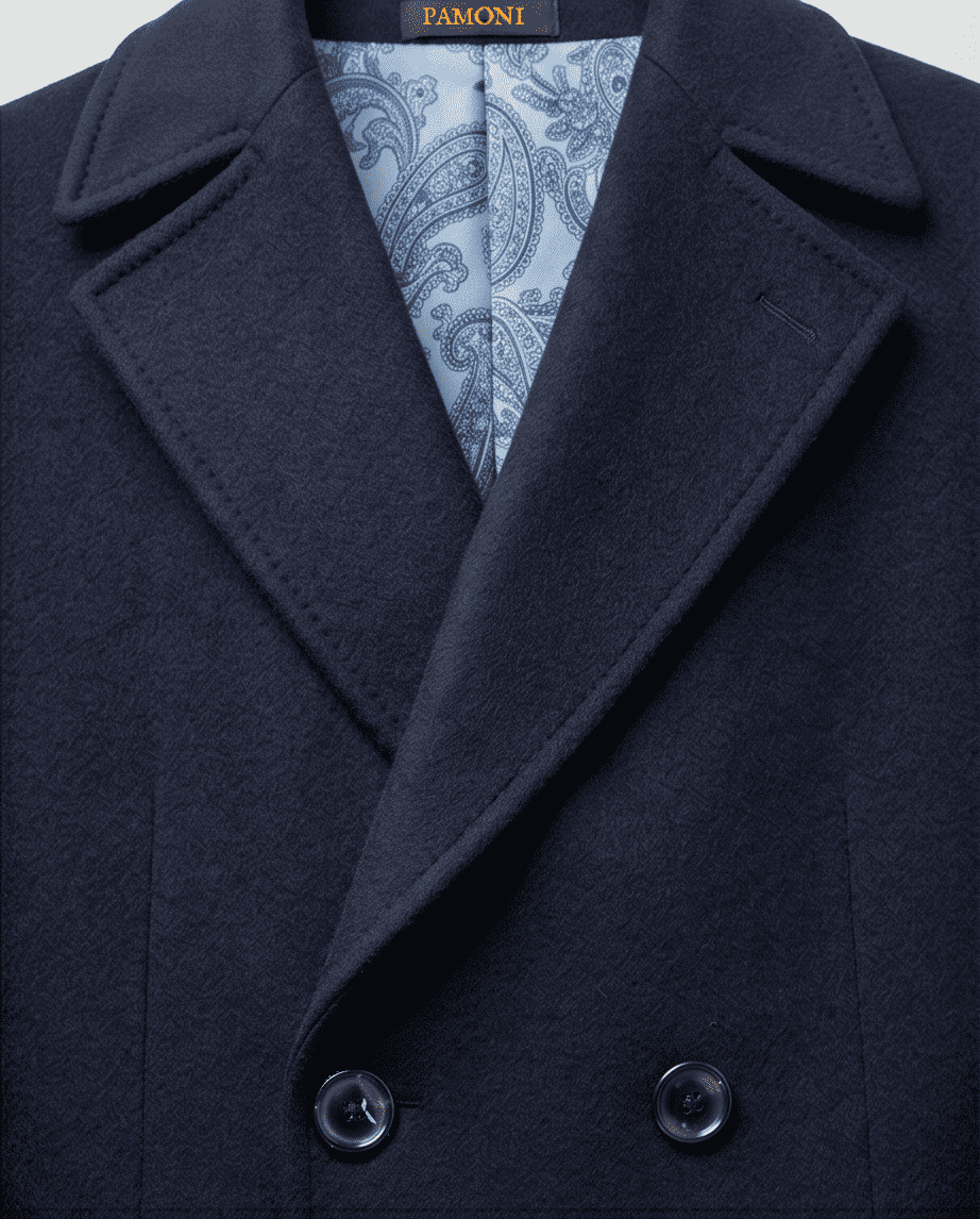 Classic Double-Breasted Wool Blend Overcoat-3