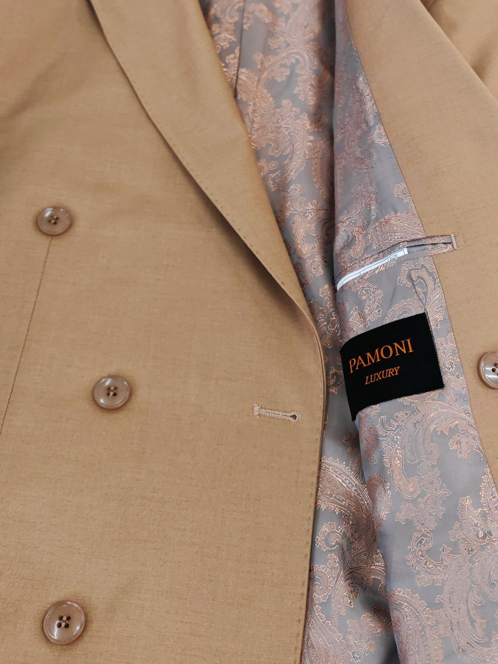 The Sovereign Double-Breasted Slim-Fit Suit – Camel Wool Blend-2