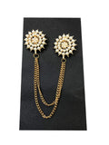 Pearl Halftone-radial Chain Lapel Pin-0