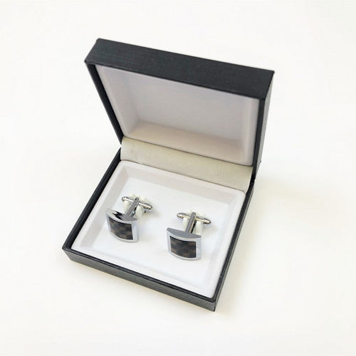 Black & Brown Chequered Cufflinks-1