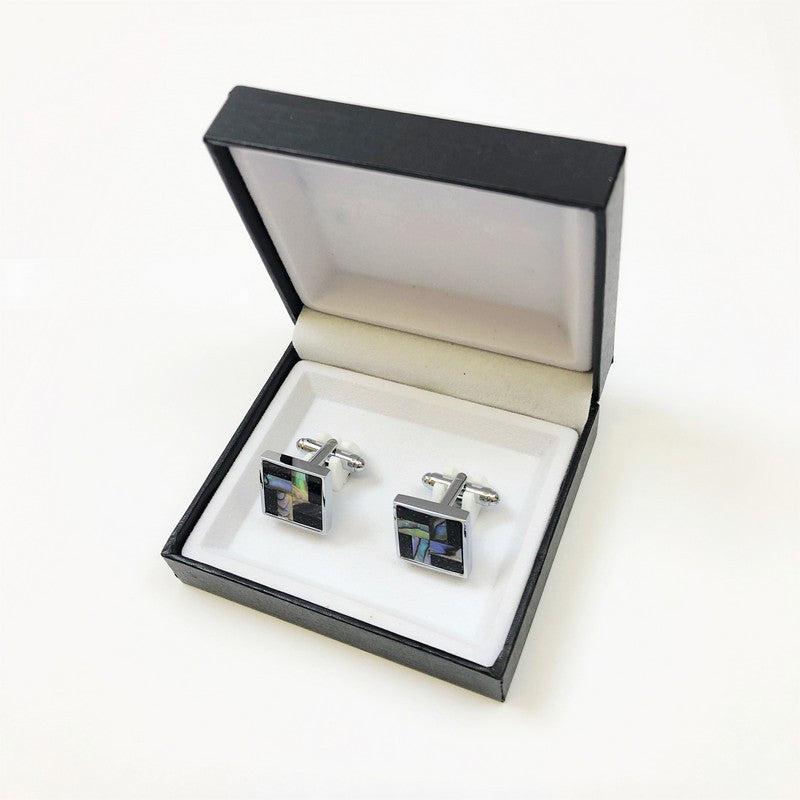 Marble-Tiled Weave Cufflinks-1